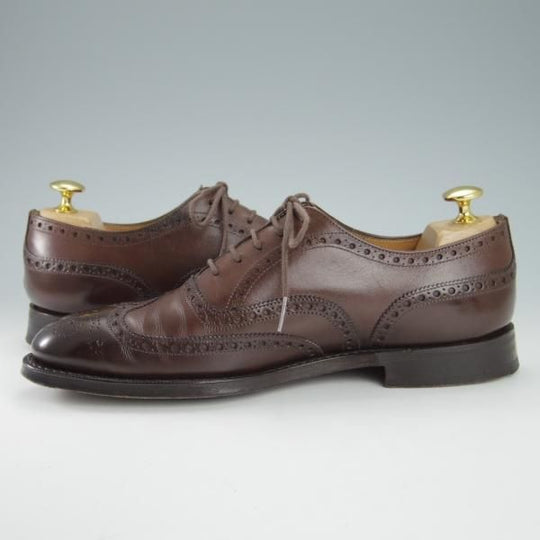 ★チャーチ 55F/UK5.5【チェットウィンド同系モデル★SANDRINGHAM/173ラスト】フルブローグ/カーフ/濃茶/メンズ/Church's★g777