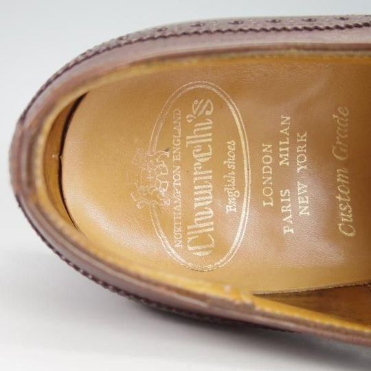 ★チャーチ 55F/UK5.5【チェットウィンド同系モデル★SANDRINGHAM/173ラスト】フルブローグ/カーフ/濃茶/メンズ/Church's★g777