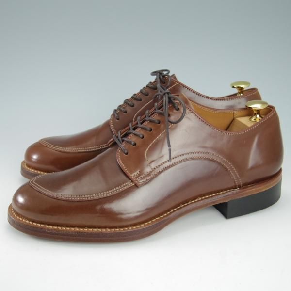 極美品★Makers/メイカーズ SIZE 7.5【現行定価￥114,950-★茶系コードバン仕様/BOURBON/ホーウィン社】CDVN-02/Vチップ★g779