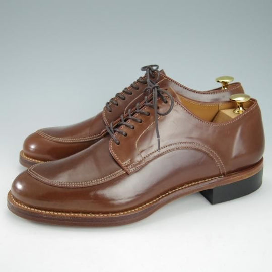 極美品★Makers/メイカーズ SIZE 7.5【現行定価￥114,950-★茶系コードバン仕様/BOURBON/ホーウィン社】CDVN-02/Vチップ★g779