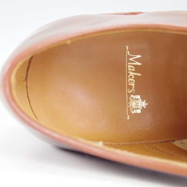 極美品★Makers/メイカーズ SIZE 7.5【現行定価￥114,950-★茶系コードバン仕様/BOURBON/ホーウィン社】CDVN-02/Vチップ★g779