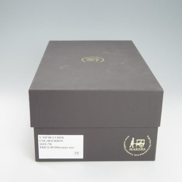 極美品★Makers/メイカーズ SIZE 7.5【現行定価￥114,950-★茶系コードバン仕様/BOURBON/ホーウィン社】CDVN-02/Vチップ★g779