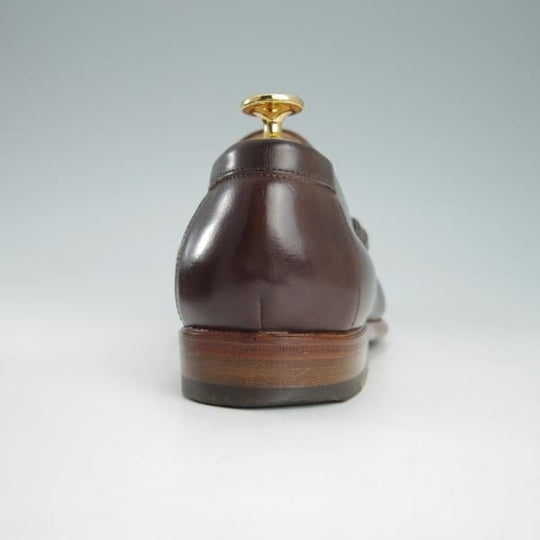 美品★(伊)F.LLIジャコメッティ SIZE 40【現行定価10万円程度★ビットローファー/FG291】カーフ/MARRONE/茶/Giacometti★g780