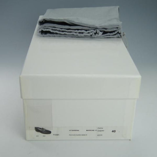 美品★(伊)F.LLIジャコメッティ SIZE 40【現行定価10万円程度★ビットローファー/FG291】カーフ/MARRONE/茶/Giacometti★g780