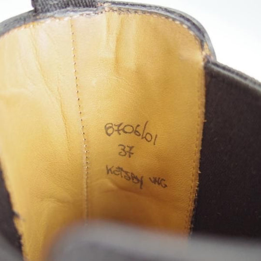 極美品★チャーチ(レディース) SIZE 37【定価￥130,900-★KETSBY WG/サイドゴアブーツ】ポリッシュドバインダーカーフ/黒/Church's★g781