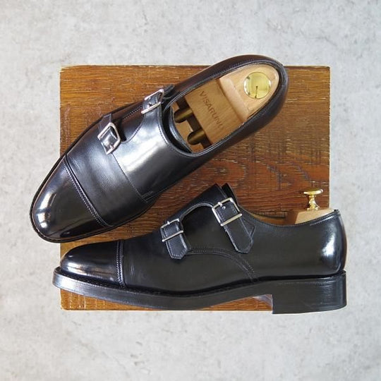 極上★ジョンロブ 5.5E【貴重★8797ラスト/WILLIAM/ウィリアム】ダブルモンク/カーフ/黒/メンズ/JOHN LOBB★g782