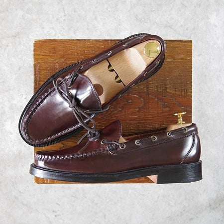 未使用★(米)YUKETEN/ユケテン 7.5C【定価￥118,800-★コードバン仕様/(米)ホーウィン社】705/モカシン/ローファー/赤茶/メンズ★g785