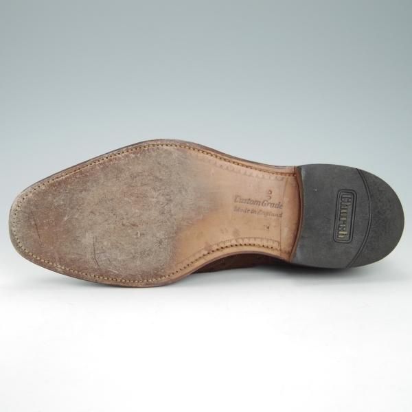 美品★チャーチ 65F/UK6.5【旧チャーチ★アンテロープ革/REAL CAPE BUCK/73ラスト】3都市ロゴ/フルブローグ/スエード/茶/Church's★g786