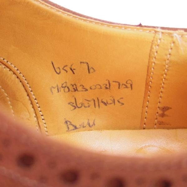 美品★チャーチ 65F/UK6.5【旧チャーチ★アンテロープ革/REAL CAPE BUCK/73ラスト】3都市ロゴ/フルブローグ/スエード/茶/Church's★g786