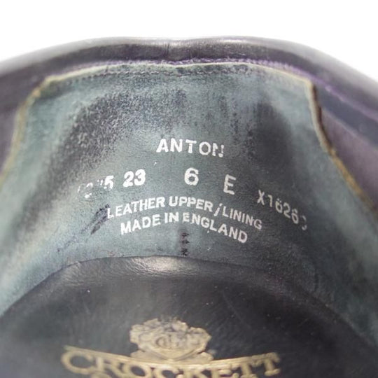 極上★クロケット&ジョーンズ 6E【ダイナイトソール仕様★ユナイテッドアローズ別注/ANTON】コインローファー/紺/Crockett&Jones★g787