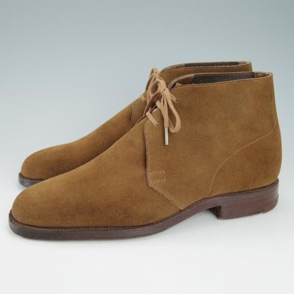 ★クロケット&ジョーンズ 6E【貴重★(英)ジョージ・クレバリー別注/チャッカブーツ】スエード/茶/GEORGE CLEVERLEY/Crockett&Jones★g788