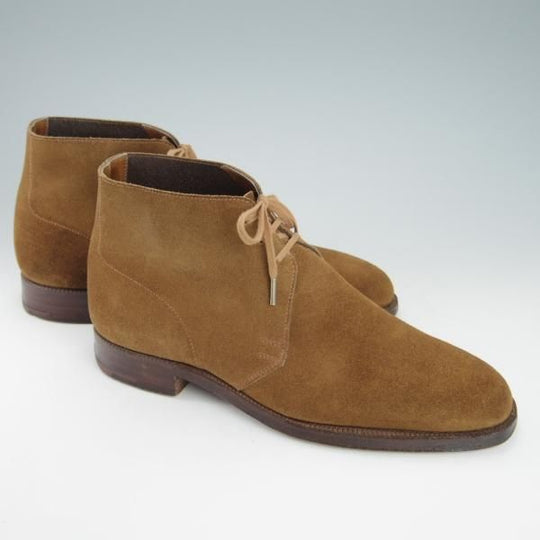 ★クロケット&ジョーンズ 6E【貴重★(英)ジョージ・クレバリー別注/チャッカブーツ】スエード/茶/GEORGE CLEVERLEY/Crockett&Jones★g788