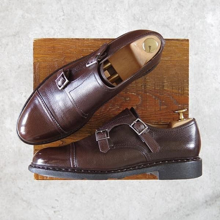 ★パラブーツ SIZE 6【定価￥71,500-★ビームスF別注/POE】ダブルモンク/グレインレザー/濃茶/メンズ/BEAMS F/Paraboot★g792