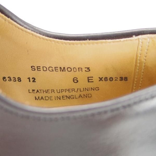 極美品★クロケット&ジョーンズ 6E【定価￥88,000-★ダイナイトソール/SEDGEMOOR 3】378ラスト/プレーントゥ/黒/Crockett&Jones★g793