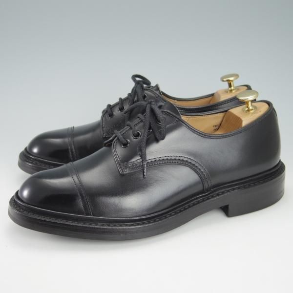 極美品★トリッカーズ SIZE 7【現行定価8.5万円程度★ダイナイトソール仕様/M7195】カントリーシューズ/短靴/カーフ/黒/Tricker's★g795