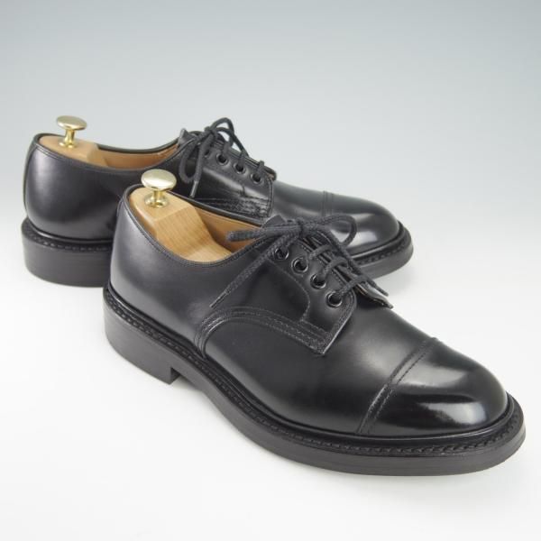 極美品★トリッカーズ SIZE 7【現行定価8.5万円程度★ダイナイトソール仕様/M7195】カントリーシューズ/短靴/カーフ/黒/Tricker's★g795