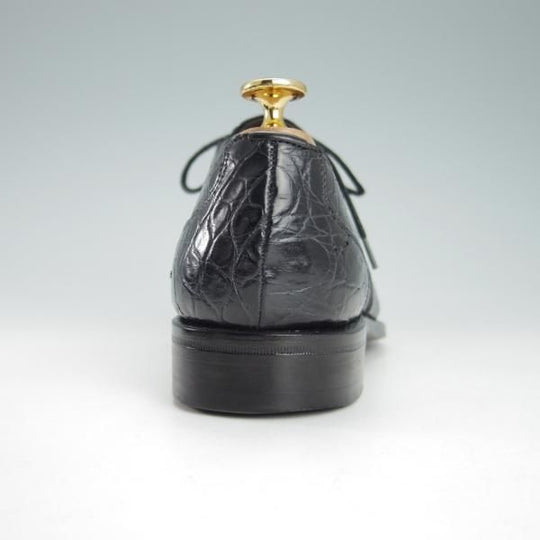 極美品★(スペイン製)CARMINA/カルミナ SIZE 6.5【モデル定価￥181,500-★クロコダイル/トレーディングポスト別注】DEIAラスト/黒★g796