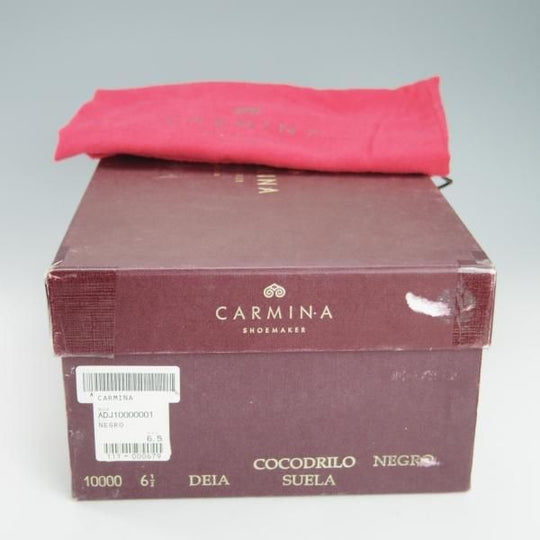 極美品★(スペイン製)CARMINA/カルミナ SIZE 6.5【モデル定価￥181,500-★クロコダイル/トレーディングポスト別注】DEIAラスト/黒★g796