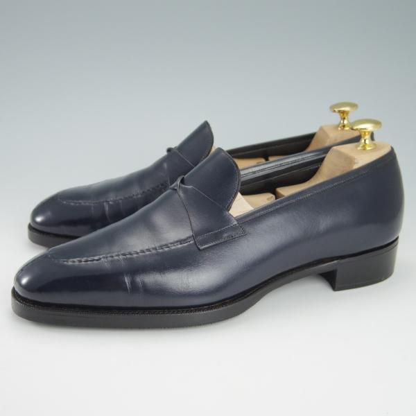 極上★(英)ガジアーノ&ガーリング 6.5E【モデル定価￥242,000-★ANTIBES/アンティーブス】KN14ラスト/ローファー/紺/GAZIANO&GIRLING★g797