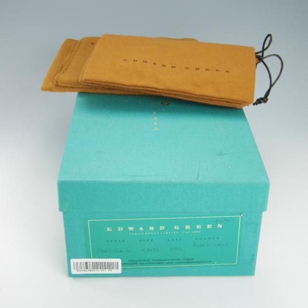 極美品★エドワードグリーン 5D【定価￥174,900-★チェルシー/CHELSEA/82ラスト】ストレートチップ/カーフ/黒/メンズ/EDWARD GREEN★g814