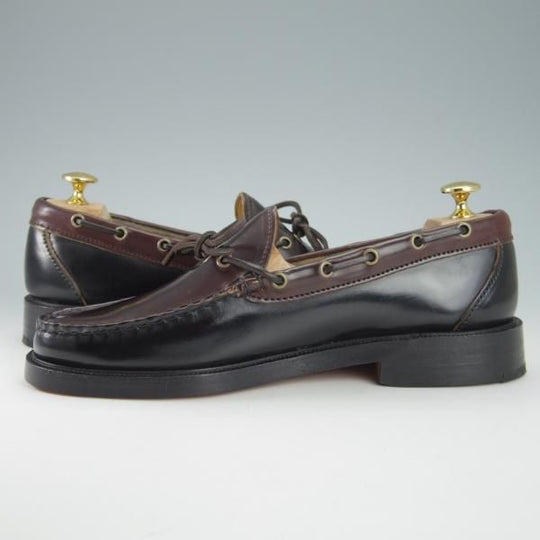 未使用★(米)YUKETEN/ユケテン 8C【定価￥118,800-★コードバン仕様/(米)ホーウィン社】705SP/モカシン/ローファー/黒×赤茶★g815