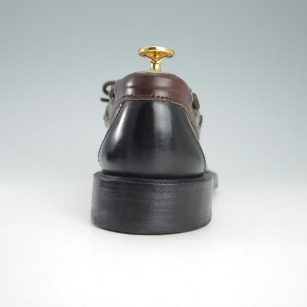 未使用★(米)YUKETEN/ユケテン 8C【定価￥118,800-★コードバン仕様/(米)ホーウィン社】705SP/モカシン/ローファー/黒×赤茶★g815