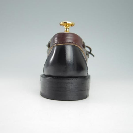 未使用★(米)YUKETEN/ユケテン 8C【定価￥118,800-★コードバン仕様/(米)ホーウィン社】705SP/モカシン/ローファー/黒×赤茶★g815