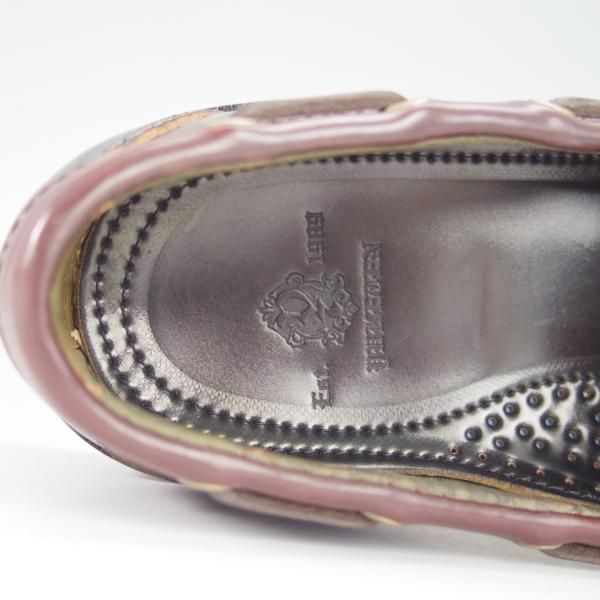 未使用★(米)YUKETEN/ユケテン 8C【定価￥118,800-★コードバン仕様/(米)ホーウィン社】705SP/モカシン/ローファー/黒×赤茶★g815