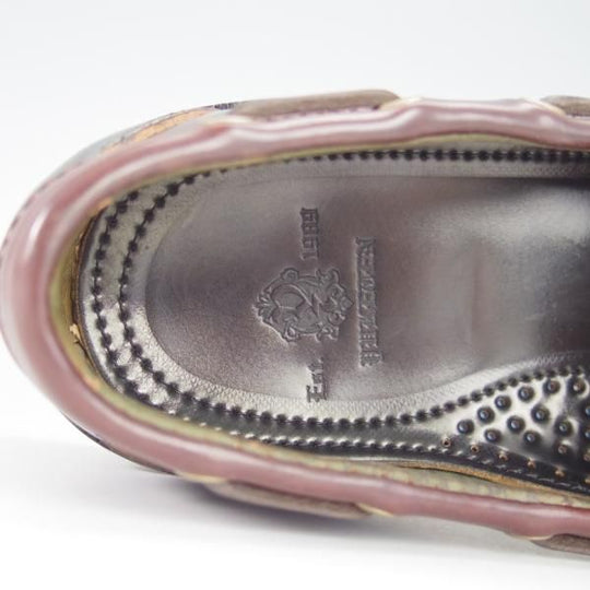 未使用★(米)YUKETEN/ユケテン 8C【定価￥118,800-★コードバン仕様/(米)ホーウィン社】705SP/モカシン/ローファー/黒×赤茶★g815