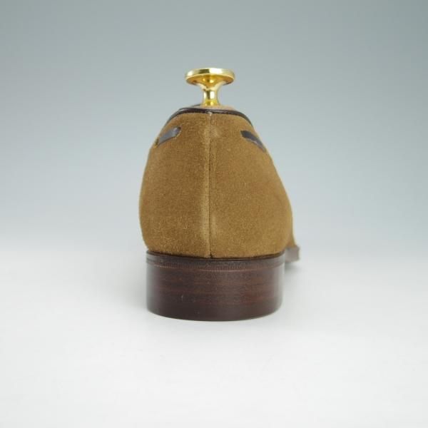 未使用★Perfetto/ペルフェット SIZE 6.5【★タッセルローファー/スエード】スリッポン/茶×濃茶/メンズ★g816