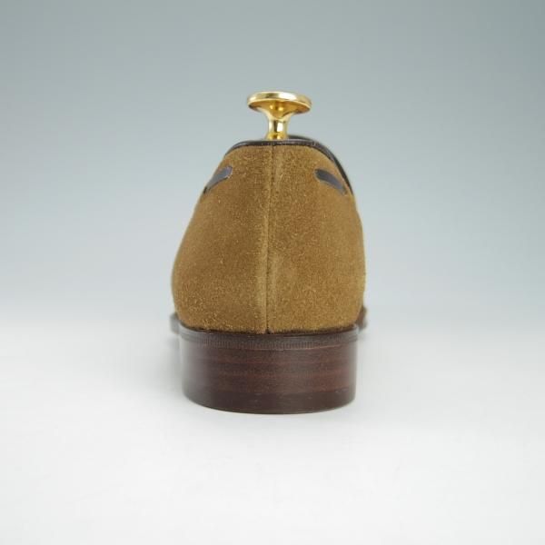 未使用★Perfetto/ペルフェット SIZE 6.5【★タッセルローファー/スエード】スリッポン/茶×濃茶/メンズ★g816