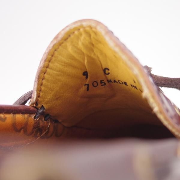 未使用★(米)YUKETEN/ユケテン 9C【定価￥118,800-★コードバン仕様/(米)ホーウィン社】705/モカシン/ローファー/赤茶/メンズ★g817