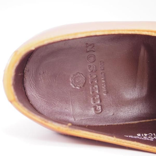 極美品★(英)グレンソン 7.5E【定価￥74,800-★MACCLESFIELD/クォーターブローグ】カーフ/茶/メンズ/GRENSON★g818