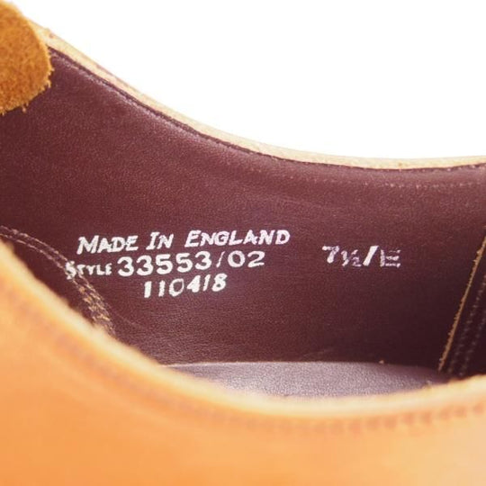 極美品★(英)グレンソン 7.5E【定価￥74,800-★MACCLESFIELD/クォーターブローグ】カーフ/茶/メンズ/GRENSON★g818