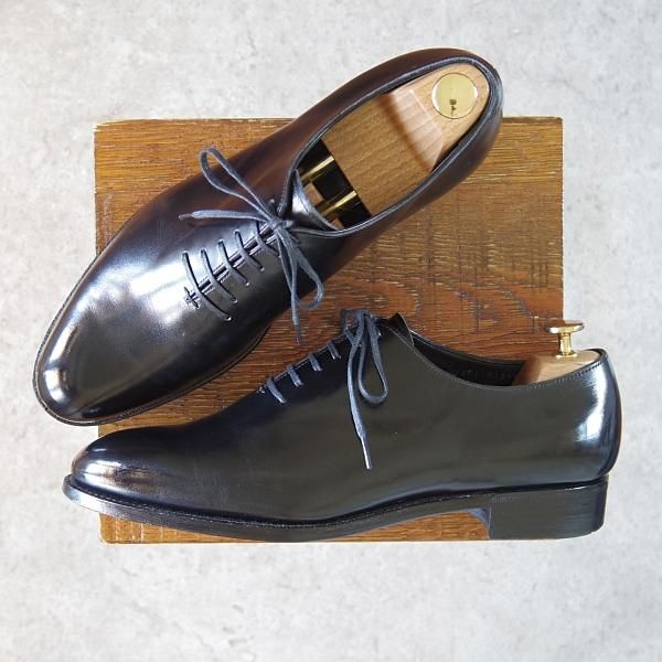 ★三陽山長 SIZE 9【定価￥80,300-★勇一郎/R2010ラスト】YUICHIRO/ホールカット/カーフ/黒/メンズ/SanyoYamacho★g819