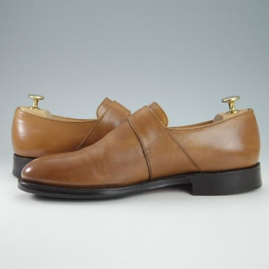 ★チャーチ 70F/UK7【貴重★100ラスト/Westbury】ウェストバリー/4都市ロゴ/モンクストラップ/カーフ/茶/メンズ/Church's★g820