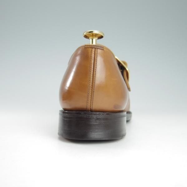 ★チャーチ 70F/UK7【貴重★100ラスト/Westbury】ウェストバリー/4都市ロゴ/モンクストラップ/カーフ/茶/メンズ/Church's★g820