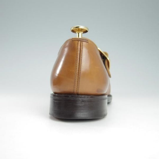 ★チャーチ 70F/UK7【貴重★100ラスト/Westbury】ウェストバリー/4都市ロゴ/モンクストラップ/カーフ/茶/メンズ/Church's★g820