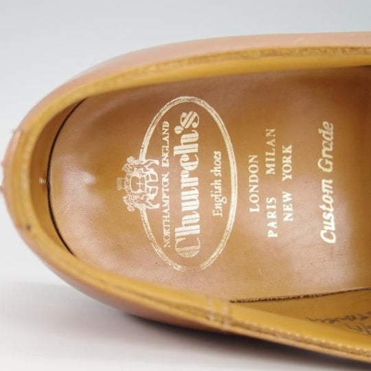 ★チャーチ 70F/UK7【貴重★100ラスト/Westbury】ウェストバリー/4都市ロゴ/モンクストラップ/カーフ/茶/メンズ/Church's★g820