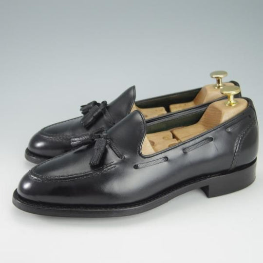 極美品★(英)チーニー 7F【定価￥78,100-★ダイナイトソール仕様/HARRY R】ハリー/214ラスト/タッセルローファー/黒/CHEANEY★g822