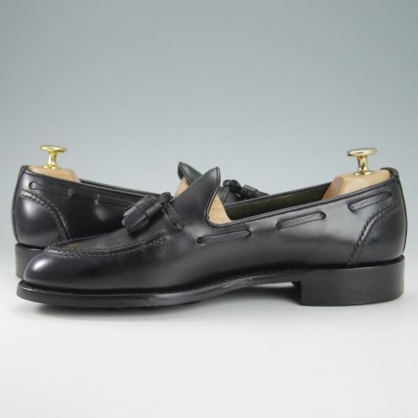 極美品★(英)チーニー 7F【定価￥78,100-★ダイナイトソール仕様/HARRY R】ハリー/214ラスト/タッセルローファー/黒/CHEANEY★g822