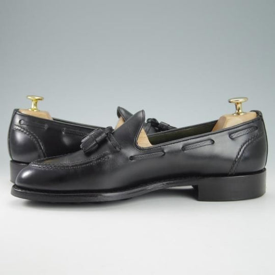 極美品★(英)チーニー 7F【定価￥78,100-★ダイナイトソール仕様/HARRY R】ハリー/214ラスト/タッセルローファー/黒/CHEANEY★g822