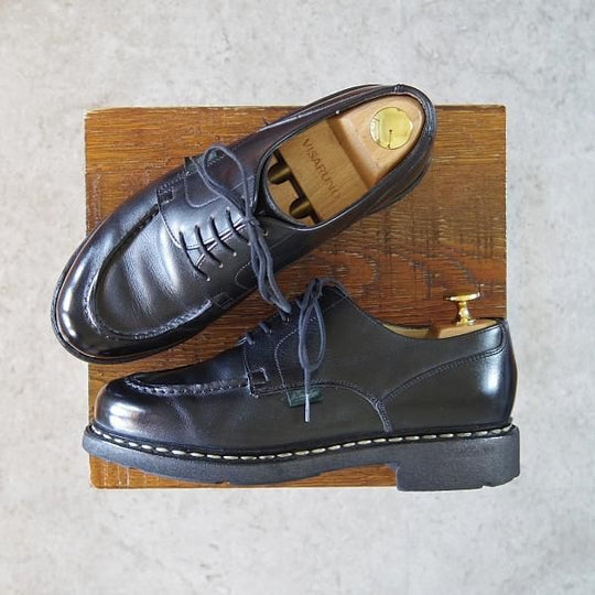 極上★パラブーツ SIZE 5【定価￥71,500-★シャンボード/CHAMBORD】TEXソール/リスレザー/NOIR/黒/Uチップ/メンズ/Paraboot★g823