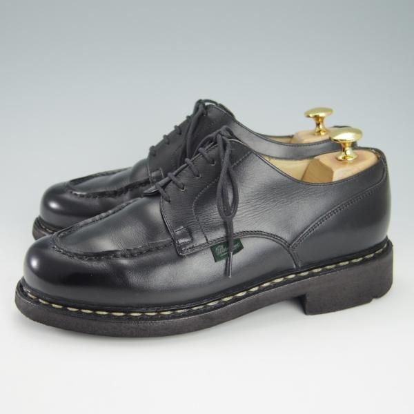 極上★パラブーツ SIZE 5【定価￥71,500-★シャンボード/CHAMBORD】TEXソール/リスレザー/NOIR/黒/Uチップ/メンズ/Paraboot★g823