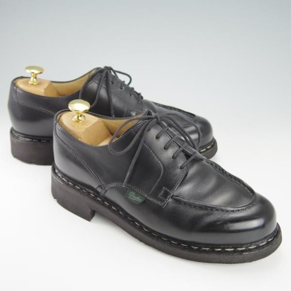 極上★パラブーツ SIZE 5【定価￥71,500-★シャンボード/CHAMBORD】TEXソール/リスレザー/NOIR/黒/Uチップ/メンズ/Paraboot★g823