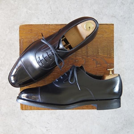極美品★三陽山長 SIZE 7【現行定価￥75,900-★友二郎/R2010ラスト】ストレートチップ/カーフ/黒/メンズ/SanyoYamacho★g824