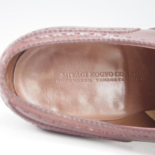 ★宮城興業 6E【★クォーターブローグ/YOUKIHI】ヨウキヒ/AR73Eラスト/カーフ/濃茶/メンズ/MIYAGI KOGYO★g827