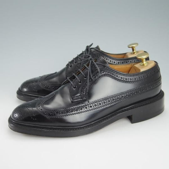 極上★リーガル 24.5EE【貴重★水染めコードバン仕様/インペリアルグレード】ロングウイング/黒/Shell Cordovan/メンズ/REGAL★g830