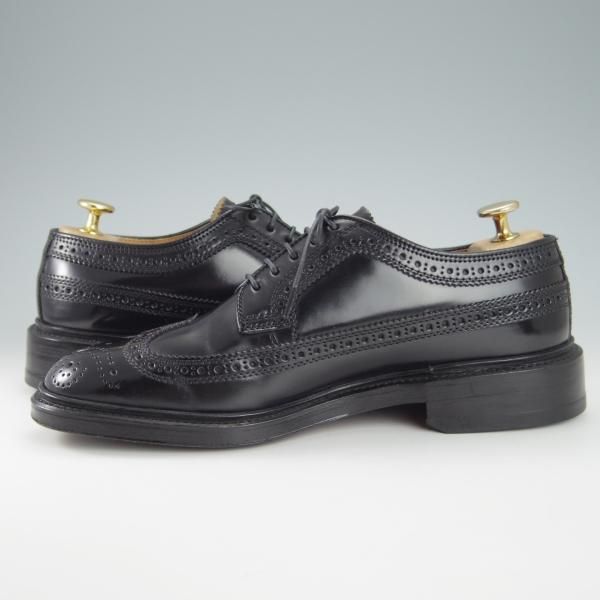 極上★リーガル 24.5EE【貴重★水染めコードバン仕様/インペリアルグレード】ロングウイング/黒/Shell Cordovan/メンズ/REGAL★g830