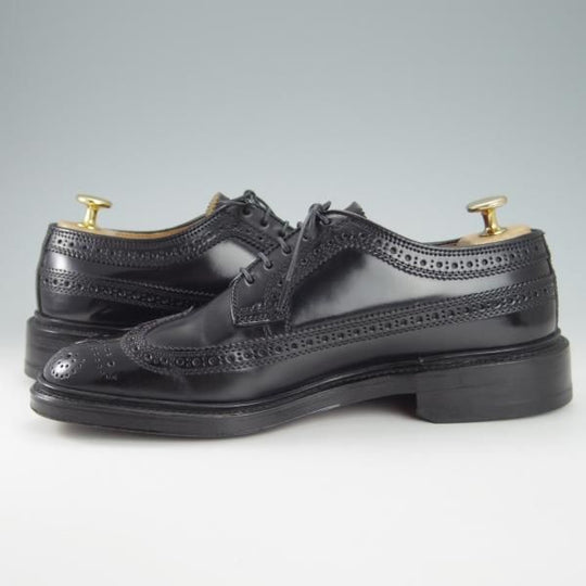 極上★リーガル 24.5EE【貴重★水染めコードバン仕様/インペリアルグレード】ロングウイング/黒/Shell Cordovan/メンズ/REGAL★g830